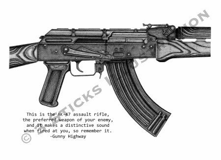AK-47 Gunny Highway "This is the AK-47" Print